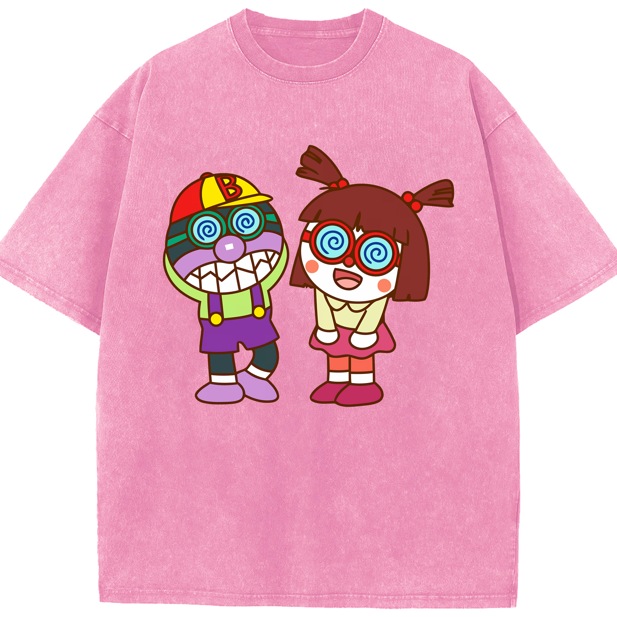 （画像用） アンパンマン Anpanman 綿100% ヴィンテージ風 半袖Tシャツ（フロントプリント）